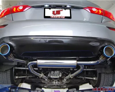 Invidia Gemini Rolled Titanium Burnt Tips Catback Exhaust Infiniti Q50 RWD 2014-2015 - HS14IQ5GID