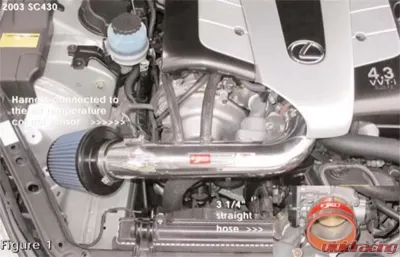 Injen Black IS Short Ram Cold Air Intake System Lexus GS430 | LS430 | SC430 V8-4.3L 2001-2003 - IS2095BLK
