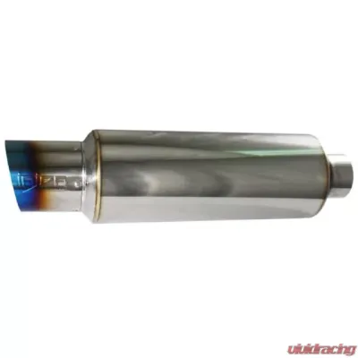 Injen 76MM Universal Muffler w/ Titanium Burnt Tip 3.00" Inlet - SES300TT