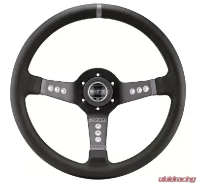 Sparco Piuma L777 Black Leather Steering Wheel - 015L800PL