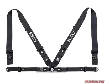 Sparco 4-Point 3|2 Inch Competition Harness Black - 04716M1NR