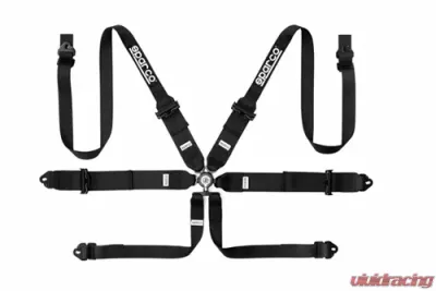 Sparco 6 Point Harness 3 to 2in Hans Steel - 04818RH1AZ
