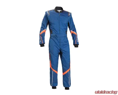Sparco Robur KS-5 Karting Suit Med Blue/Orange - 002335AAFB2M