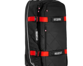 Sparco Black/Red Tour Rolling Duffle Bag