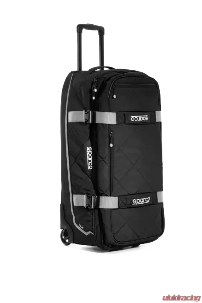 Sparco Black/Silver Tour Rolling Duffle Bag - 016437NRSI