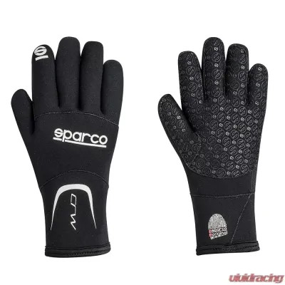 Sparco CRW Black Neoprene Karting Gloves | XS - 00258NR0XS