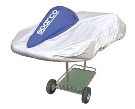 Sparco Silver and Blue Protective Kart Cover