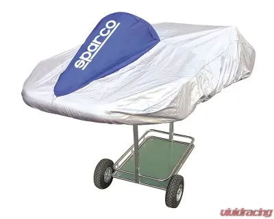 Sparco Silver and Blue Protective Kart Cover - 02712A
