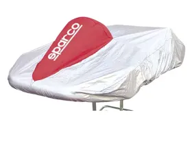 Sparco Silver and Red Protective Kart Cover