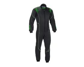 Sparco Black and Green KS-3 Karting Suit | 120 | Kids