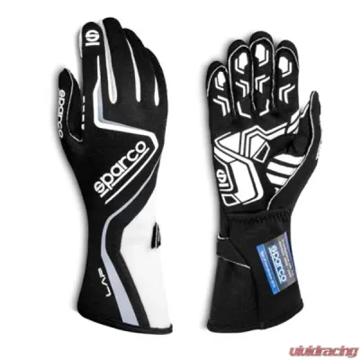 Sparco Lap Racing Gloves White/Black | 12 - 00131512BINR