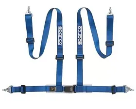 Sparco 2-Inch Tuner 4-Point Snap-In Harness Blue