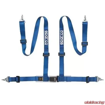 Sparco 2-Inch Tuner 4-Point Snap-In Harness Blue - 04604BM1AZ
