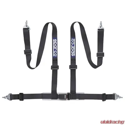 Sparco 2-Inch Tuner 4-Point Snap-In Harness Black - 04604BM1NR