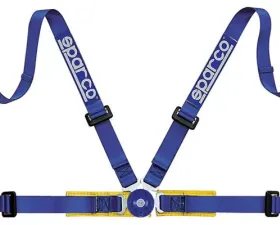 Sparco 2 Inch Tuner 4-Point Bolt-In Harness w/Camlock Release Blue