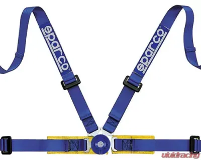 Sparco 2 Inch Tuner 4-Point Bolt-In Harness w/Camlock Release Blue - 04694BMAZ