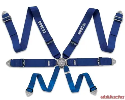 Sparco Competition 6-Point Pull Down Style Harness Blue - 04827BMPDAZ