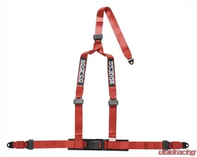 Sparco 2 Inch Tuner 3-Point Bolt-In Harness Red - 04608BVRS