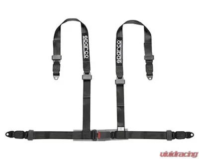 Sparco 2 Inch Tuner 4-Point Bolt-In Harness Black - 04604BVNR