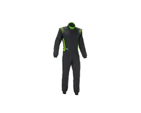 Sparco Victory RS-4 Boot Cuff Black and Green Racing Suit 52 | M