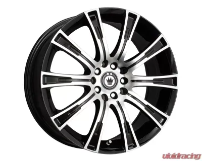 Konig Crown Gloss Black w/Machine Face Wheel 17x7.5 5x105/114.3 40 - CW77T54405