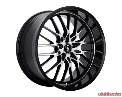 Konig Lace Gloss Black w/Machine Face Wheel 17x8 5x112 35 - LA78512355