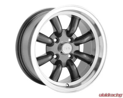 Konig Rewind Graphite w/Machined Lip Wheel 15x7 4x110 20 - RW75110206
