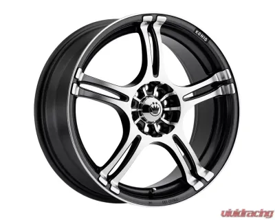 Konig Incident Graphite w/Machined Face Wheel 13x5.5 4x100/114.3 38 - 1N53D04386