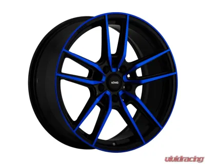 Konig Myth Gloss Black W/ Blue Tinted Clearcoat Wheel 17x8 5x114.3 43mm - MY8751443F
