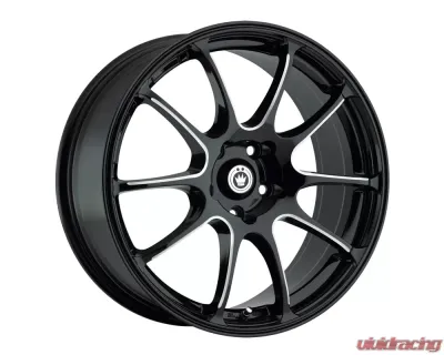 Konig Illusion Gloss Black w/Machined Ball Cut Wheel 17x7 5x114.3 40 - IL77514405