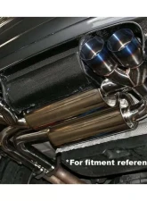 Megan Racing Stainless Steel Axleback Exhaust w/Blue Rolled Tips BMW M3 E46 2001-2006                                     - MR-ABE-BE46M30E-VO - Image 3
