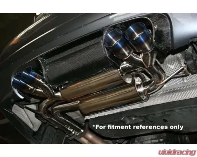 Megan Racing Stainless Steel Axleback Exhaust w/Blue Rolled Tips BMW M3 E46 2001-2006 - MR-ABE-BE46M30E-VO