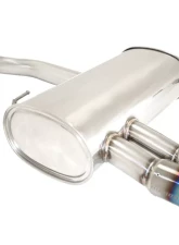 Megan Racing Axle Back Exhaust System with Single 3 Inch Blue Titanium Tip BMW 328i | 328ix (E90|92) 2007-2011                                     - MR-ABE-BE9092-BT - Image 2