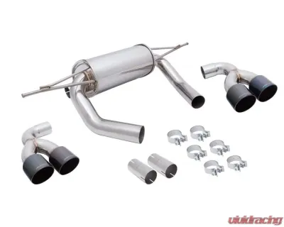 Megan Racing Stainless Steel Supremo Exhaust System w/Stainless Black Chrome Tips BMW M4 F82 2015+ - MR-ABE-BF82-BC