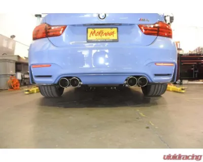 Megan Racing Stainless Steel Supremo Exhaust System w/Stainless Black Chrome Tips BMW M4 F82 2015+ - MR-ABE-BF82-BC