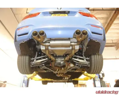 Megan Racing Stainless Steel Supremo Exhaust System w/Stainless Black Chrome Tips BMW M4 F82 2015+ - MR-ABE-BF82-BC