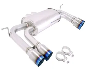 Megan Racing Axle Back Exhaust System with Quad 3.5inch Blue Titanium Tips BMW X5M | X6M 2010-2014