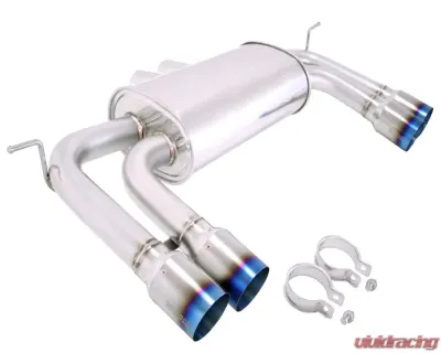 Megan Racing Axle Back Exhaust System with Quad 3.5inch Blue Titanium Tips BMW X5M | X6M 2010-2014 - MR-ABE-BX5M-BT