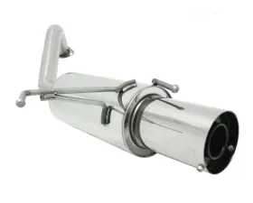 Megan Racing Axle Back Exhaust System with Single 3.5inch Stainless Steel Tip Honda Fit 2009-2014