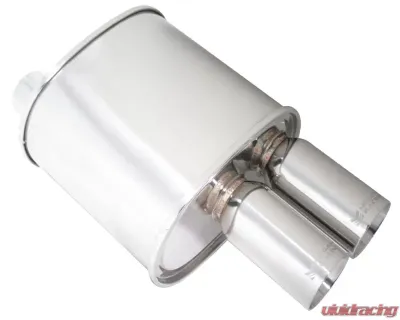 Megan Racing Universal Exhaust F-RT Dual Tip Muffler - MR-MU-FRT-2