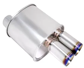 Megan Racing Universal Exhaust F-RT Turbo Dual Burnt Tip Muffler