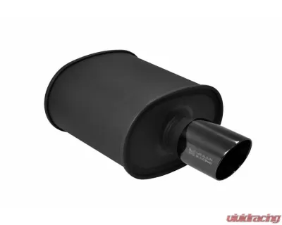 Megan Racing Black Coated Universal 3" Muffler w/3.5" Black Chrome Tip - MR-MU-MBC-T