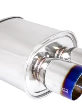 Megan Racing Universal Exhaust M-VO Muffler Dual Burnt Tips                                     - MR-MU-MVO-2 - Image 2