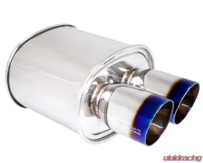 Megan Racing Universal Exhaust M-VO Muffler Dual Burnt Tips - MR-MU-MVO-2