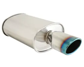 Megan Racing Universal Exhaust O-ST Muffler (Single Oval Burnt Tip)