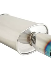 Megan Racing Universal Exhaust O-ST Muffler (Single Oval Burnt Tip)                                     - MR-MU-OST-2 - Image 2