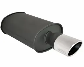 Megan Racing Universal Exhaust O-ST Muffler Black (Single Oval Tip)