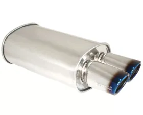 Megan Racing Universal Exhaust O-VA Muffler (Dual Oval Burnt Tips)