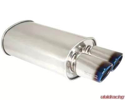 Megan Racing Universal Exhaust O-VA Muffler (Dual Oval Burnt Tips) - MR-MU-OVA-2