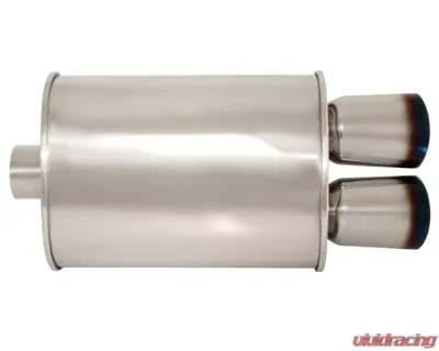 Megan Racing Universal Exhaust O-VA Muffler (Dual Oval Burnt Tips) - MR-MU-OVA-2